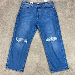 Forever 21 Loose Fit  Wide Leg Jeans Women 20 Blue 90s Hi Rise Relaxed Denim New